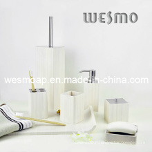 Ensemble de bain en bambou à effet blanc lavé (WBB0303B)